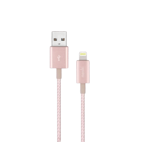 Cablu încărcare și sincronizare Moshi iPhone Lighting USB Cable, USB Type-A/Lightning, 1,2m, Roz