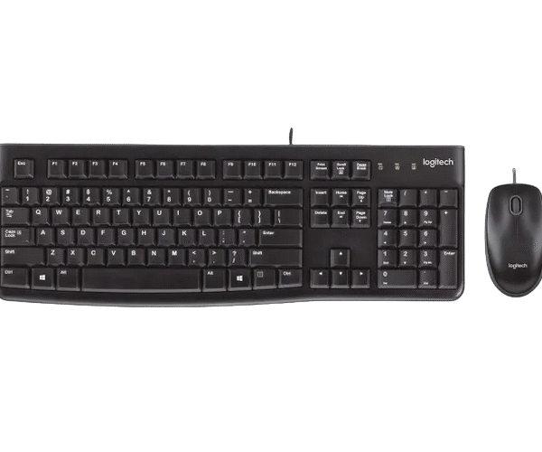 Set Tastatură + Mouse Logitech MK120, Cu fir, Negru
