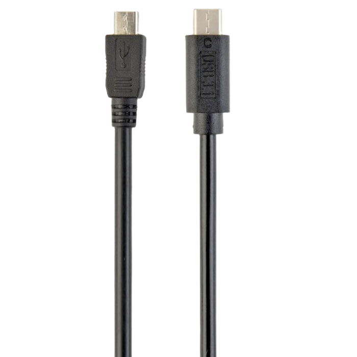18a2c0fc-ca45-4c1b-88a5-a88b3651b09e Cablu încărcare și sincronizare Cablexpert CCP-USB2-mBMCM-1M, Micro-USB/USB Type-C, 1m, Negru - Image 1