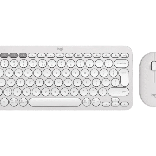Set Tastatură + Mouse Logitech Pebble 2 Combo, Fără fir, Alb