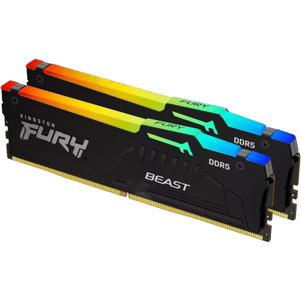 Memorie RAM Kingston FURY Beast RGB, DDR5 SDRAM, 6000 MHz, 32 GB, KF560C30BBEAK2-32