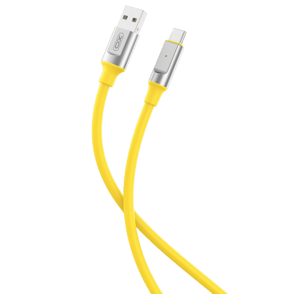 Cable de date XO NB251, USB Type-A/USB Type-C, 1m, Galben