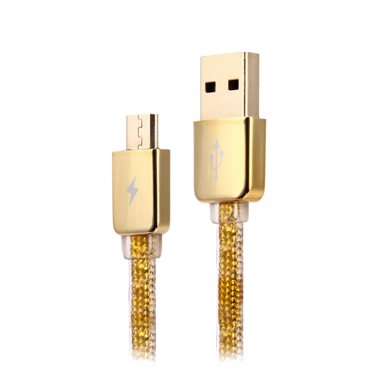 2074af24-db07-4cd8-9bd6-aead2e5430dd Cablu încărcare și sincronizare Remax RC-016m, USB Type-A/micro-USB, 1m, Auriu - Image 1