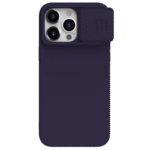 Husă Nillkin iPhone 15 Pro, CamShield Silky Silicone, Dark Purple