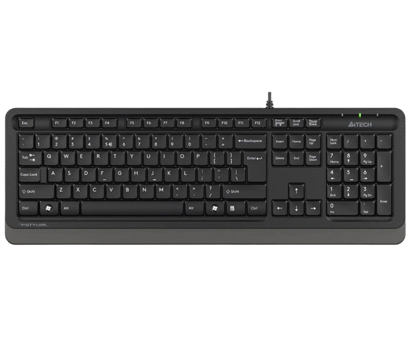 Tastatură A4Tech FK10, Cu fir, Negru/Gri