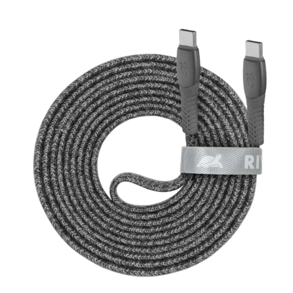 Cablu de încărcare și date Rivacase PS6105, USB Type-C/USB Type-C, 2,1m, Gri