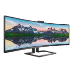 48,8" Monitor Philips 499P9H, VA 5120x1440 Dual QHD, Negru - imagine 2