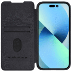 Husă tip carte Nillkin iPhone 15 - Qin Pro, Negru