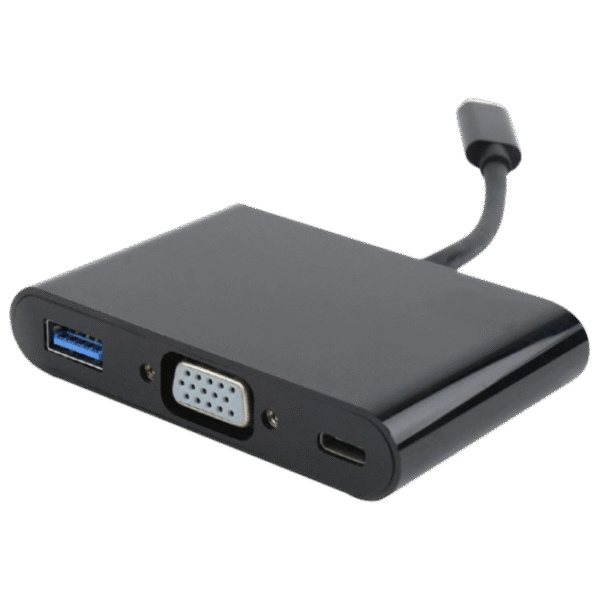 Adaptor Video Cablexpert A-CM-VGA3in1-01, Type-C - , 0,15m, Negru