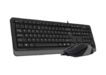 Set Tastatură + Mouse A4Tech F1010, Cu fir, Negru/Gri - Image 2