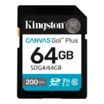 ..64GB  SDXC Card (Class 10) UHS-I , U3, V30 Kingston Canvas Go! Plus Gen 4 "SDG4/64GB" (R:200MB/s)