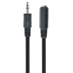 Cablu audio Cablexpert CCA-423-2M, 3.5mm 3-pin (F) - 3.5mm 3-pin (M), 2m, Negru