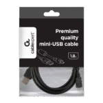 Cable USB, A-plug MINI 5PM, 1.8 m, USB2.0   Premium quality with ferrite core, CCF-USB2-AM5P-6 - Image 2