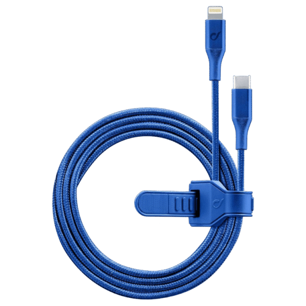 Cablu încărcare și sincronizare Cellularline Satellite MFI, USB Type-C/Lightning, 1m, Albastru