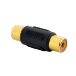 Audio Adaptor Cablexpert A-RCAFF-01, RCA (F) - RCA (F), Negru