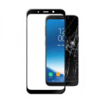 Sticlă de protecție Cellularline Tempered Glass - Samsung Galaxy A8 (2018), Negru - Image 2
