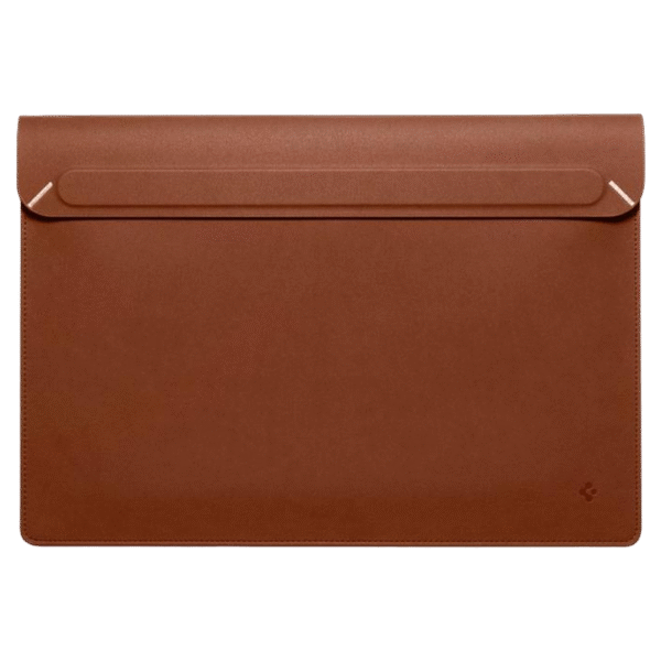 Husă pentru laptop Spigen Valentinus 15-16", Piele artificială, Cafeniu