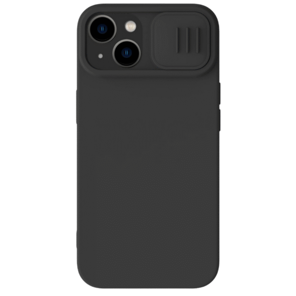 Husă Nillkin iPhone 15 Plus, CamShield Silky Silicone, Elegant Black