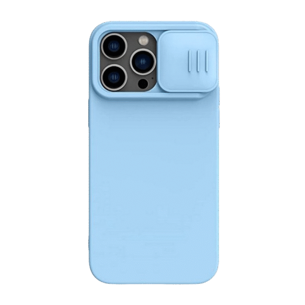 Husă Nillkin iPhone 14 Pro Max, CamShield Silky Silicone, Blue Haze