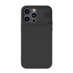 Husă Nillkin iPhone 14 Pro, CamShield Silky Silicone, Negru