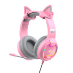 Căști gaming Havit H2233d, Cu fir, Roz - Image 5