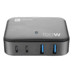 Încărcător Cellularline Wall Charger GAN, 4 Ports, 100W, 100W, Negru