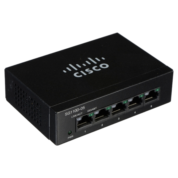 .5-port Gigabit Desktop Switch  Cisco SG110D-05