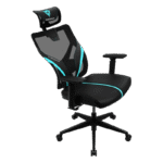 Scaun Gaming ThunderX3 Yama1, PU Piele, Negru/Albastru deschis - imagine 2