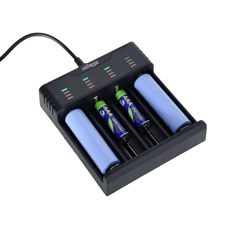 3d0de7d3-5e02-4e5b-9ca1-6db7fb95e288 Încărcător Acumulatori Energenie BC-USB-02, Negru - Image 1