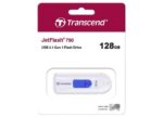128GB  USB3.1 Flash Drive Transcend "JetFlash  790", White-Blue, Slider (R/W:90/40MB/s) - imagine 2