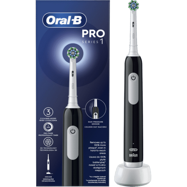 Periuță de dinți electrică Braun Oral-B Pro 1, Negru