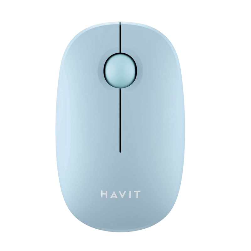 40e79567-6e63-44f4-b98a-3ef456fe19a6 Wireless Mouse Havit MS57GT, 1600dpi, 3 buttons, Ambidextrous, 1xAA, 50g, 2.4Ghz, Light Blue - Image 1