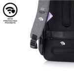 Backpack Bobby Hero Small, anti-theft, P705.702 for Laptop 13.3" & City Bags, Gray - Image 12