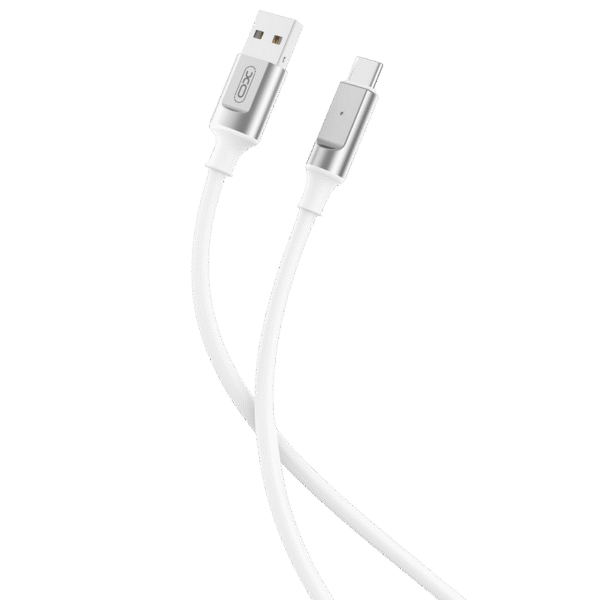 Cable de date XO NB251, USB Type-A/USB Type-C, 1m, Alb