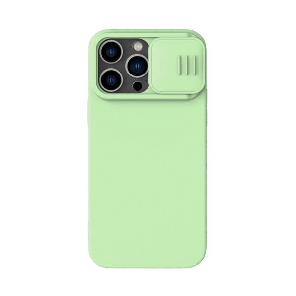 Husă Nillkin iPhone 14 Pro Max, CamShield Silky Silicone, Verde