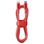 Cablu încărcare și sincronizare Cellularline Satellite MFI, USB Type-C/Lightning, 1m, Roșu - Image 5