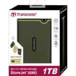 HDD portabil extern Transcend StoreJet 25M3G,1 TB, Military Green (TS1TSJ25M3G) - Image 5