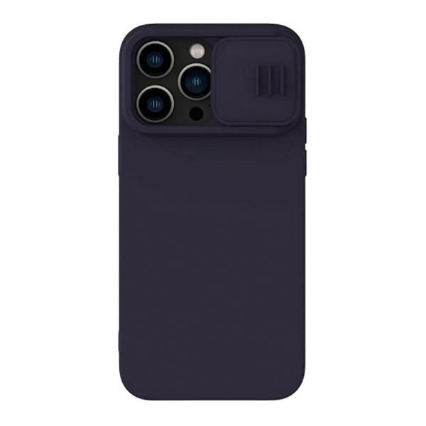 Husă Nillkin iPhone 14 Pro Max, CamShield Silky Silicone, Dark Purple