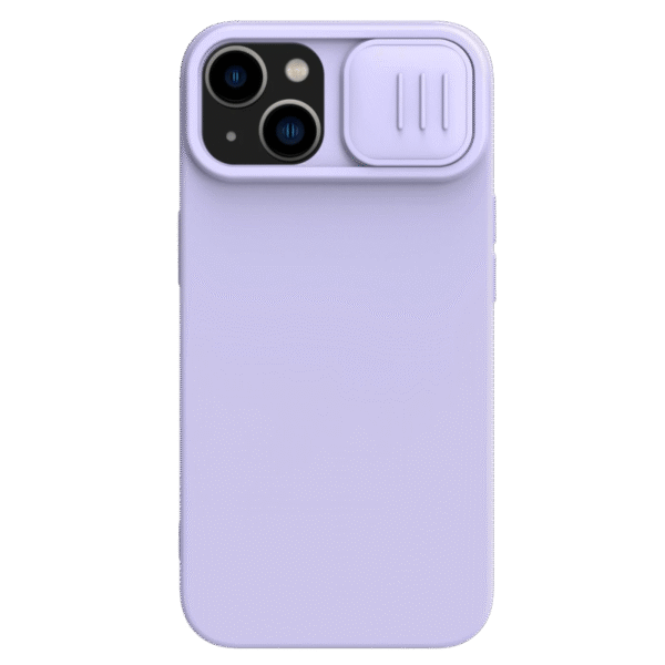 Husă Nillkin iPhone 15 Plus, CamShield Silky Silicone, Misty Purple