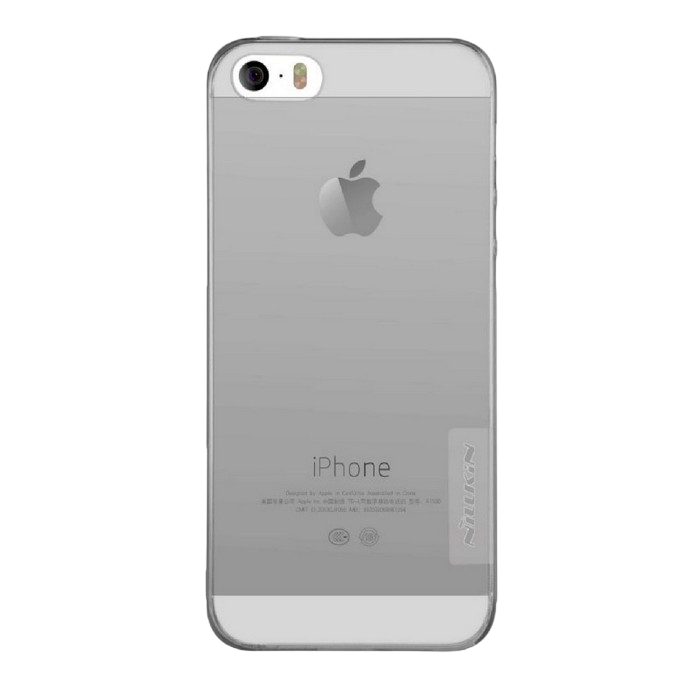 55a39531-85dc-450d-a8b3-4112bfc18510 Husă Nillkin iPhone SE/5S/5 - Ultra thin TPU - Nature, Gri - Image 1