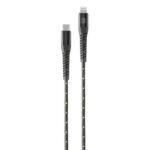 Cablu de încărcare și date Cellularline Strong Cable, Lightning/USB Type-C, 1,2m, Negru - Image 2