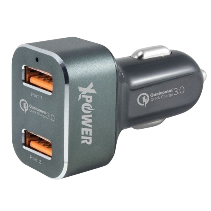 578c7e2d-7568-4bba-900f-c2abe6489867 Car Charger XPower, 2.1A + Micro-USB Cable, 2USB, Black - Image 1