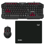 Set Tastatură + Mouse + Mouse Pad SVEN GS-9200, Cu fir, Negru/Rosu