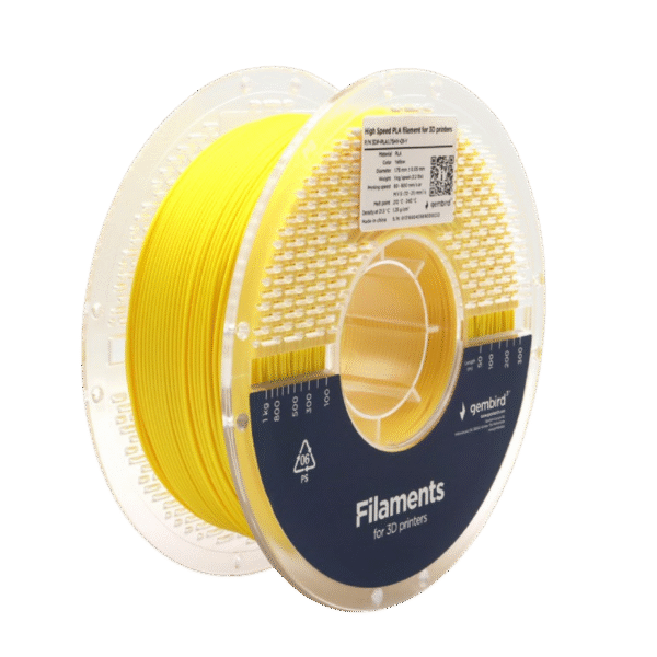 Filament pentru imprimantă 3D Gembird 3DP-PLA1.75HY-01-Y, PLA, Galben, 1.75 mm, 1kg