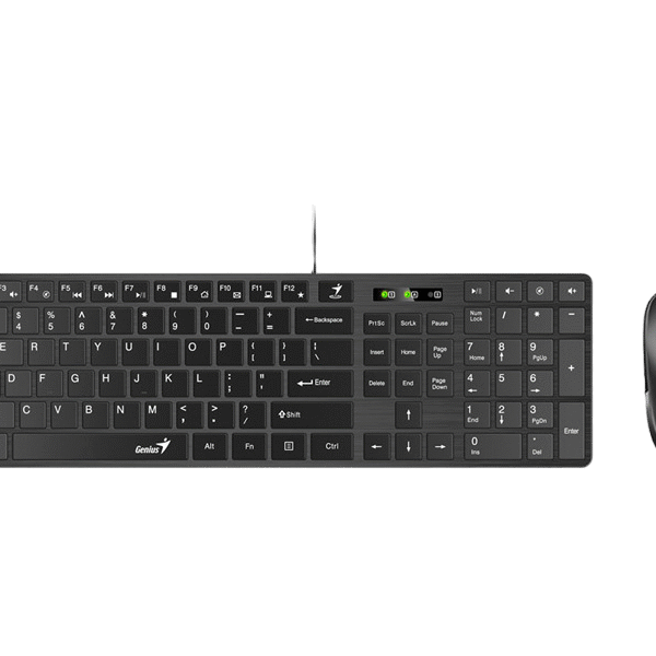 Set Tastatură + Mouse Genius SlimStar C126, Cu fir, Negru