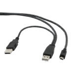 Cablu de încărcare și date Cablexpert CCP-USB22-AM5P-3, 2 х USB 2.0/Mini-USB, 0,9 m, Negru - imagine 3
