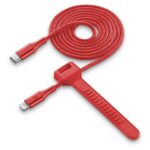 Cablu încărcare și sincronizare Cellularline Satellite MFI, USB Type-C/Lightning, 1m, Roșu - Image 6