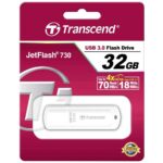 Memorie USB Transcend JetFlash 730, 32GB, Alb - imagine 5
