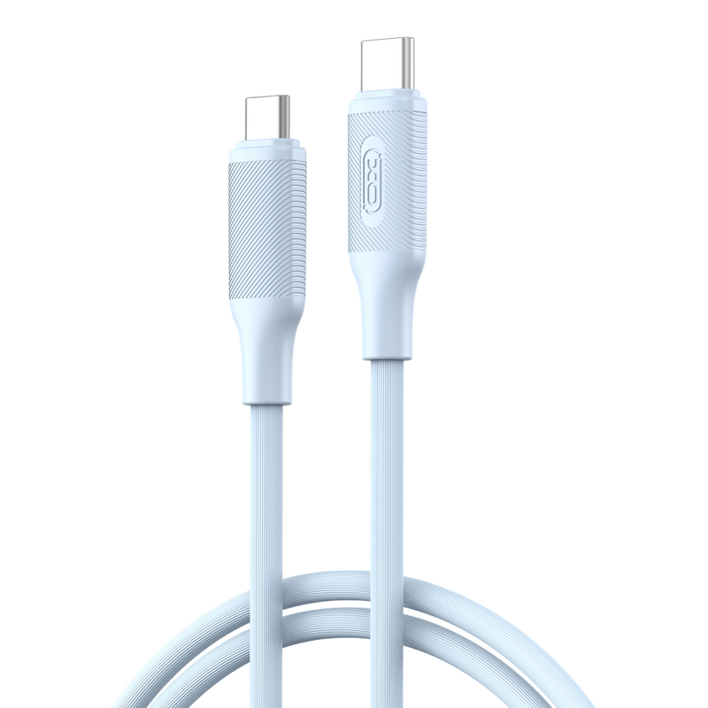 611eca22-f63e-4548-ab6e-7a83a7b85190 Cablu încărcare și sincronizare XO NB-Q265B, USB Type-C/USB Type-C, 1m, Albastru - Image 1
