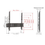 Suport fixat pe perete BARKAN E30, Negru - Image 2